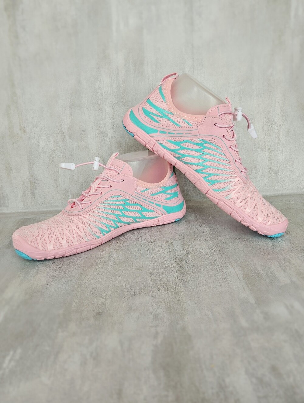 HF Minimalist Barefoot Water & Trail Running Shoes Pink/Teal Sz. EU 39/US 8,8.5